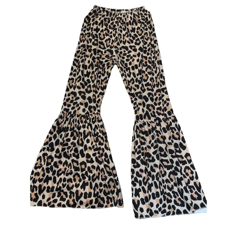 Girls Fall Outfit Cheeta Pumpkin Size 5T (10-12) Pants Set‎